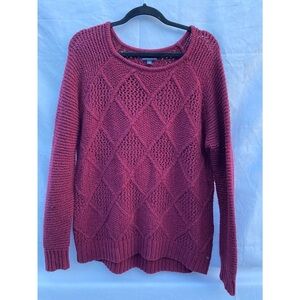 American Eagle Outfitters Burgundy Knit Sweater
